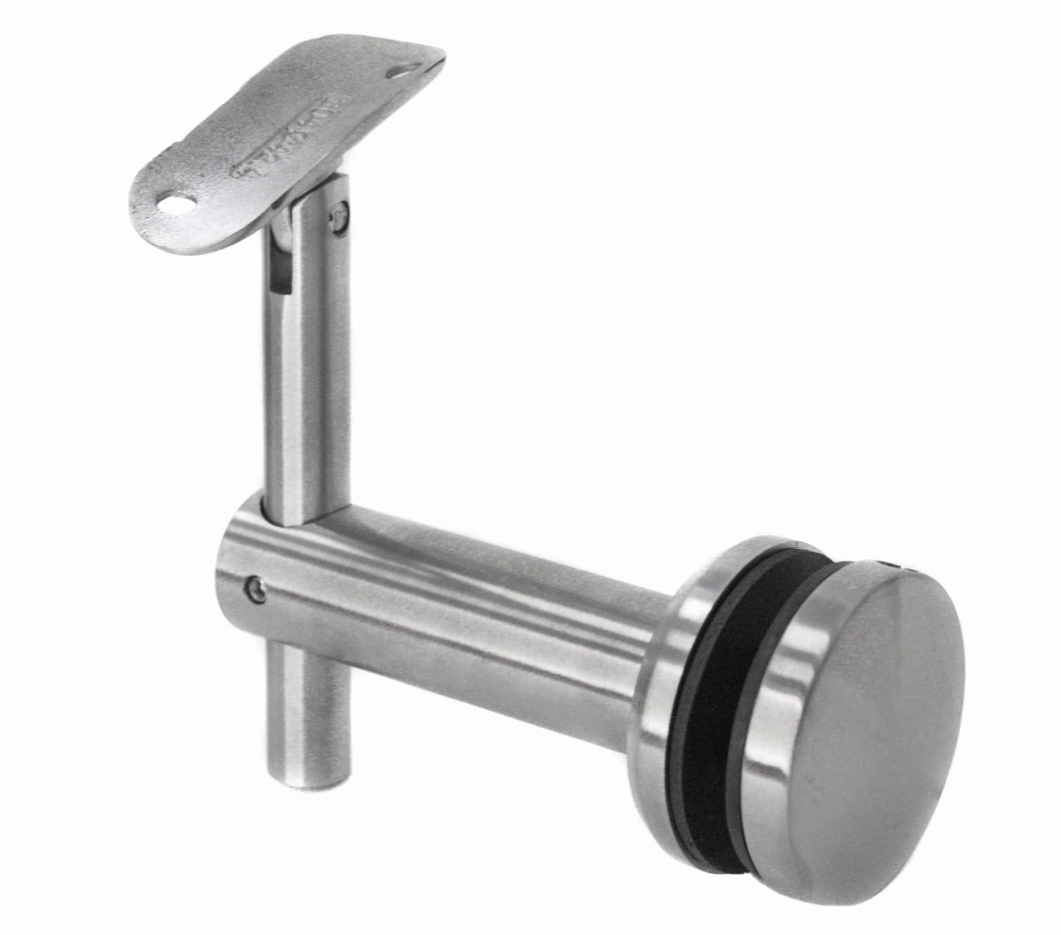 Glass Rotor Festehåndlist (rør Ø 42,4 mm) - glass (rotor Ø 50 mm), AISI 304, SATIN ...