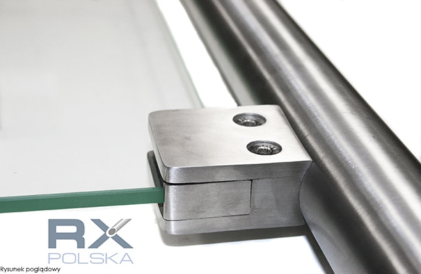 Glassklemme 52x52 for rør 42,4mm, AISI 304, SATIN - Bilde 9