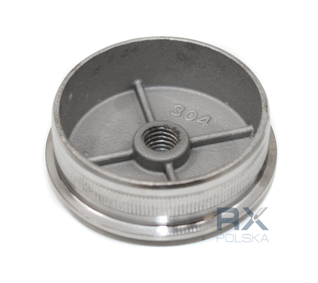 Endelokk 50,8 x 1,5 mm gjenger M8, AISI 304, SATIN - NBVI