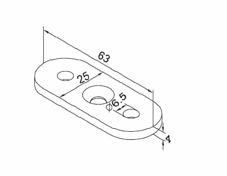 Universalfeste, flat AISI 304, SATIN - Bilde 5