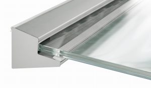 Aluminiumsprofil for glassbaldakin