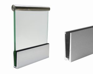 Aluminiumsprofil for glass - toppmontert