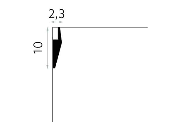 Taklist MD016 HDPS 23 X 100 X 2000 MM - Bilde 2
