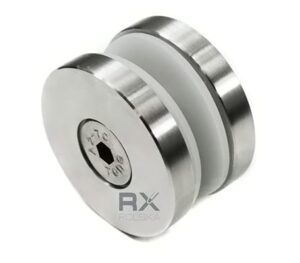 Glassadapter ø50/8mm M10 for flat, AISI 304, SATIN