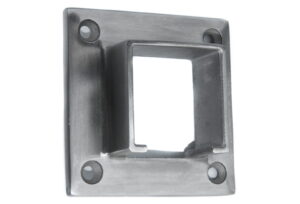 Monteringsflens - 40x40mm, AISI 316, SATIN