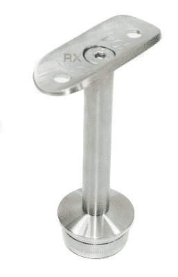 Håndliststøtte 33,7 mm / 33,7 mm, AISI 304, SATIN