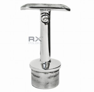 Håndliststøtte 42,4/42,4mm, fleksibel, AISI 316, SPEIL
