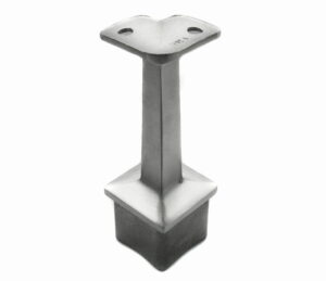 Håndliststøtte 40x40mm / 42,4mm, AISI 304, SATIN