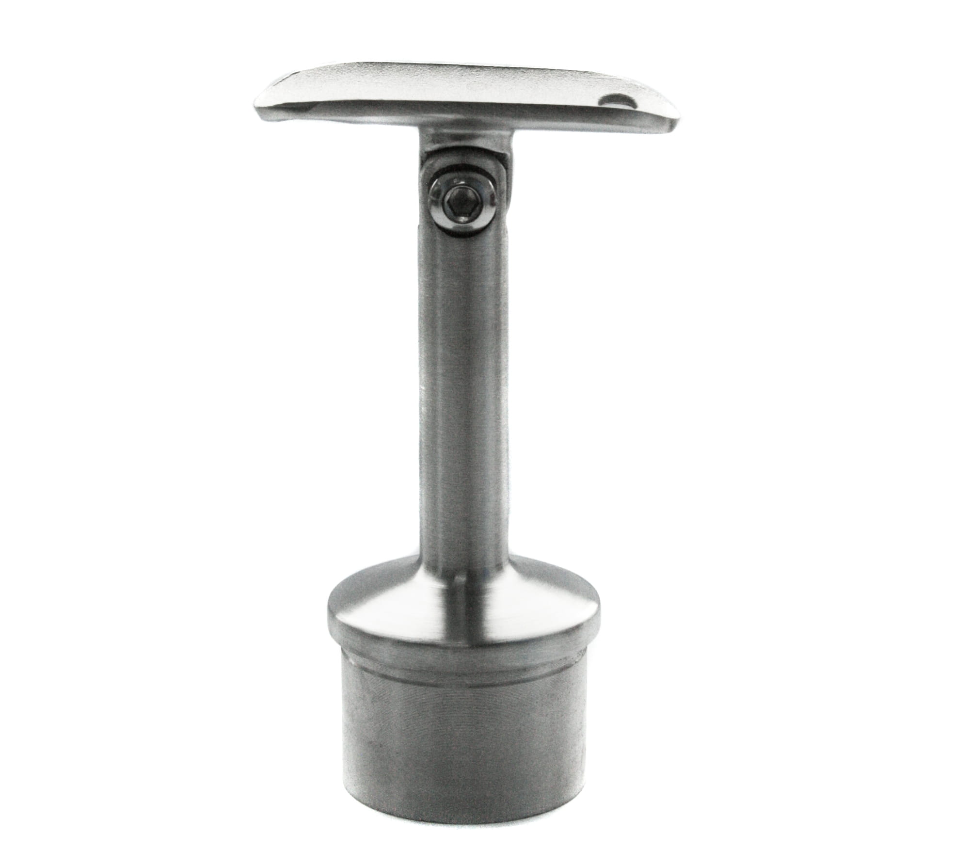 Håndliststøtte 42,4 / 42,4x2 mm, justerbar, AISI 304, SATIN - Bilde 2