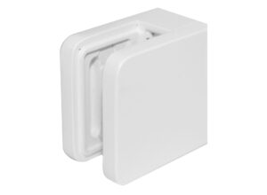 Glassklemme 45x45mm, ZAMAK, RAL 9003
