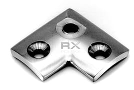Hjørnebrakett for 50,8 mm, AISI 304, SATIN