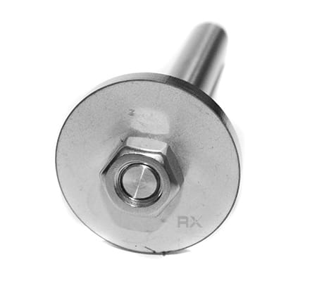 Støtte for rekkverksstolpe Ø 33,7 mm, for sveising, AISI 304, SATIN - Bilde 2