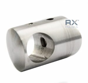 Tverrstangholder, Gjennomgående hull for Ø10/ Ø42mm, ZAMAK, SATIN