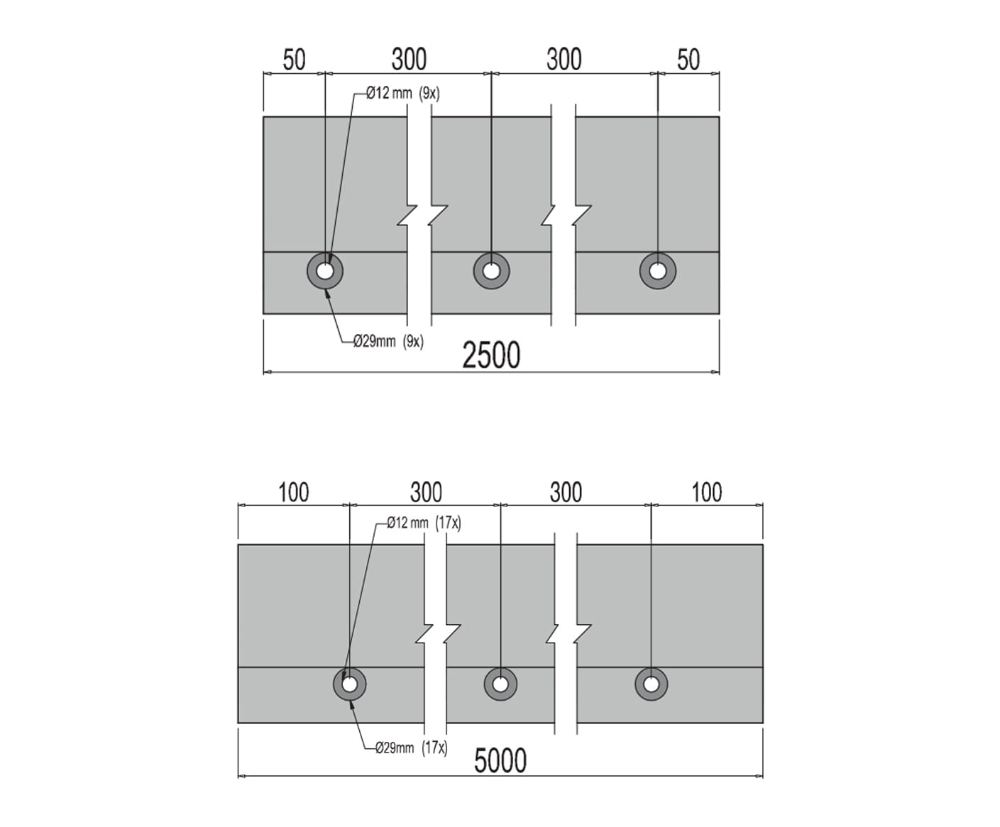 Aluminiumsprofil for glass - sidefeste Y / 2,5m - Bilde 5