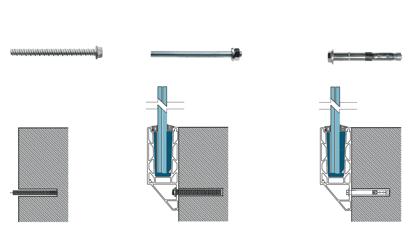 Aluminiumsprofil for glass - sidefeste Y / 2,5m - Bilde 6