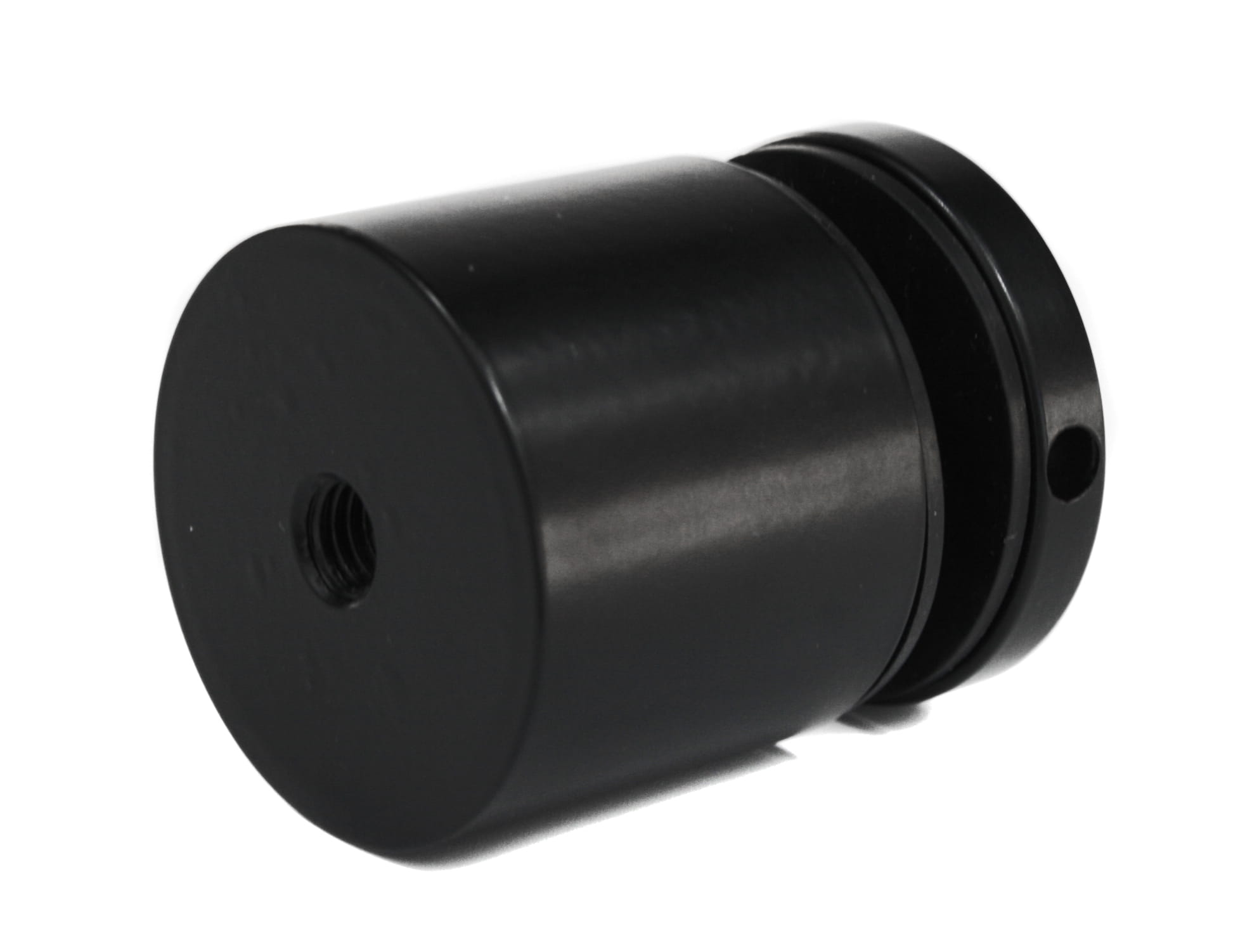Glassadapter ø50mm, dis. 40mm, med regulering, AISI 304, RAL 9005 matte - Bilde 3