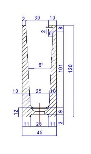 Aluminiumsprofil for glass - feste fra toppen / 5m - Bilde 3