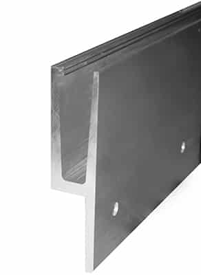 Aluminiumsprofil for glass, sidefeste (Y) / 2,5m - Bilde 4