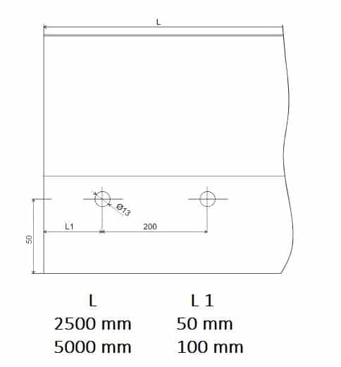 Aluminiumsprofil for glass, sidefeste (Y) / 2,5m - Bilde 6