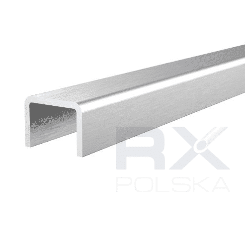 U-profil for glass 17,52 mm, Satin-ELOX, AL / 6m