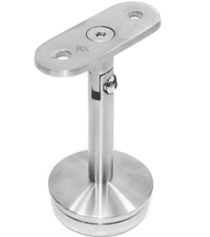 Rekkverkstøtte 50,8x1,5/ flat, justerbar, AISI 304, SATIN