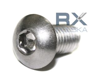 Skrue - M5x10 mm, Knapphode, A4