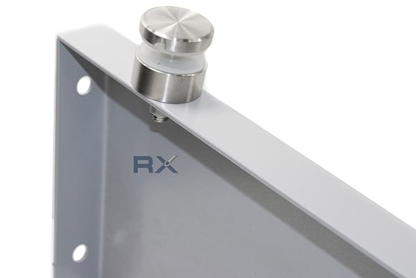 Glassbaldakiner Small Arm GRÅ (høyre), AISI 304, PULVERLAKKERT - Bilde 2