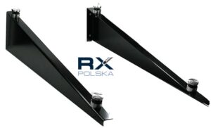 Glassbaldakiner Small Arm SVART, AISI 304, PULVERLAKKERT