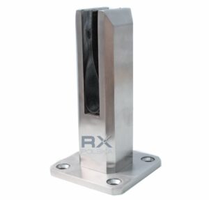 SPIGOT 50x50mm H=182mm Glass 12-17,52mm, AISI 316, SATENG