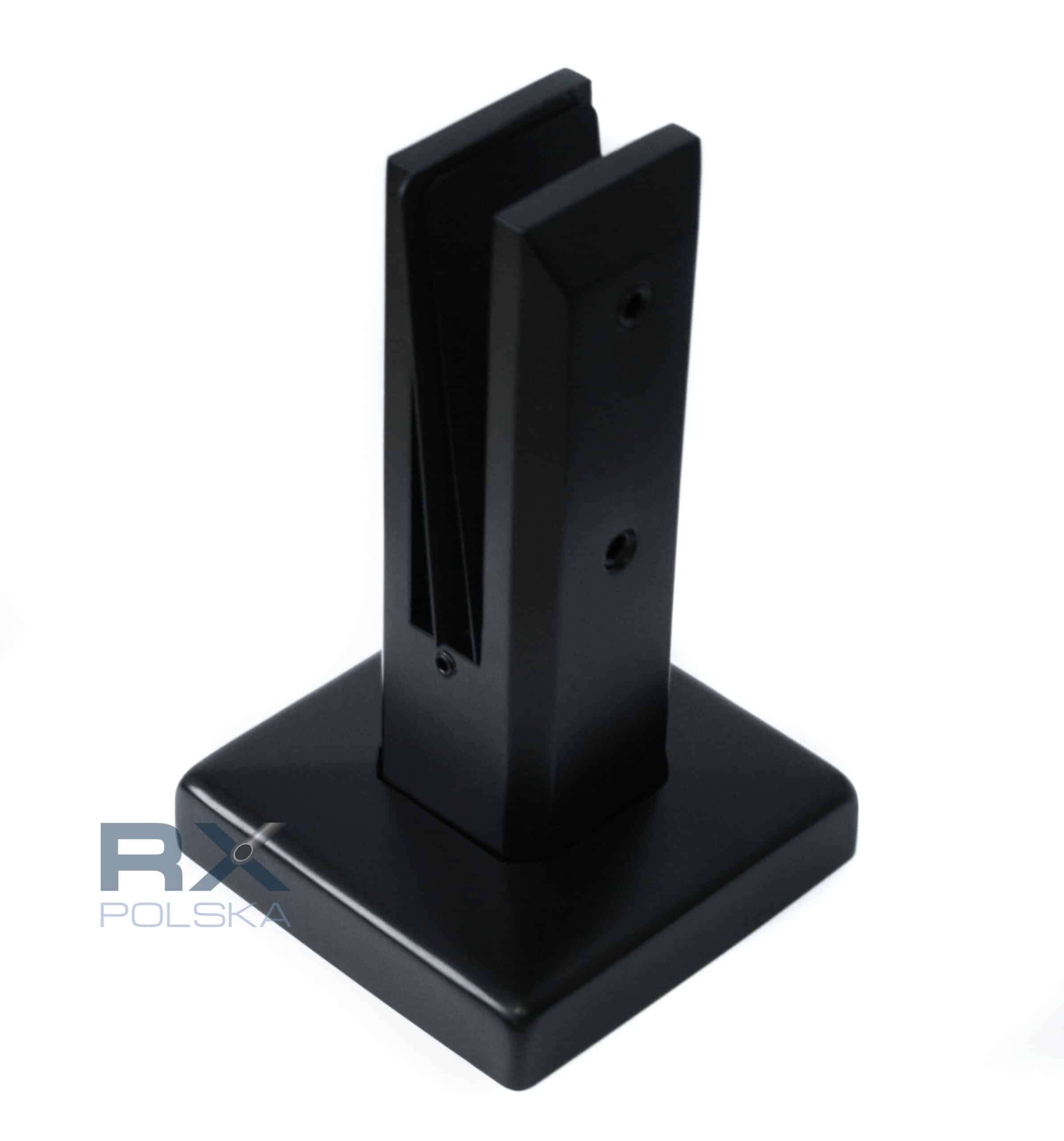 SPIGOT 50x50mm H=182mm Glass 12-17,52mm, AISI 304, RALL 9005