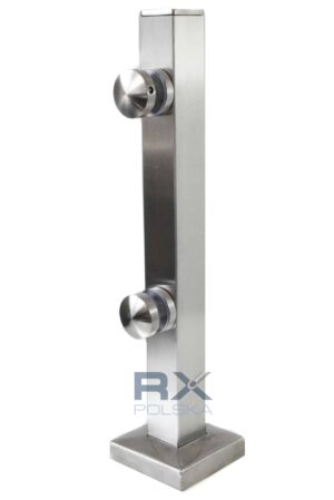 Spigot Fi 40 H=405mm, glass 8-17,52mm AISI 304, SATIN