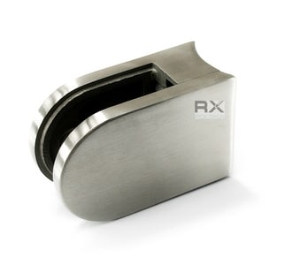 Glassklemme 45x63mm for rør 42,4mm, AISI 316, SATIN