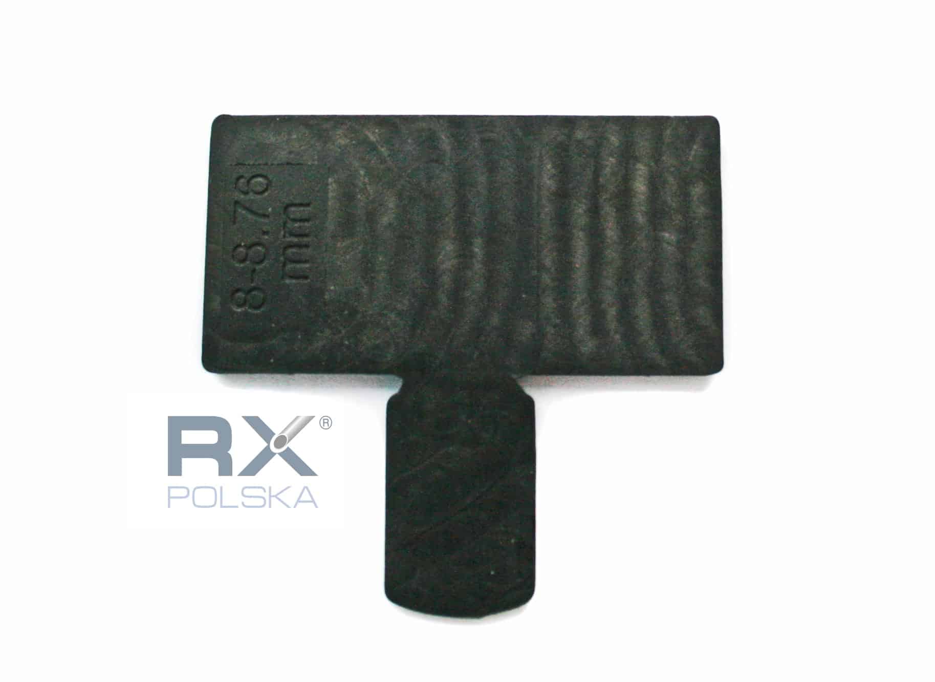 Gummi 8mm 8,76mm, sylindrisk håndtak