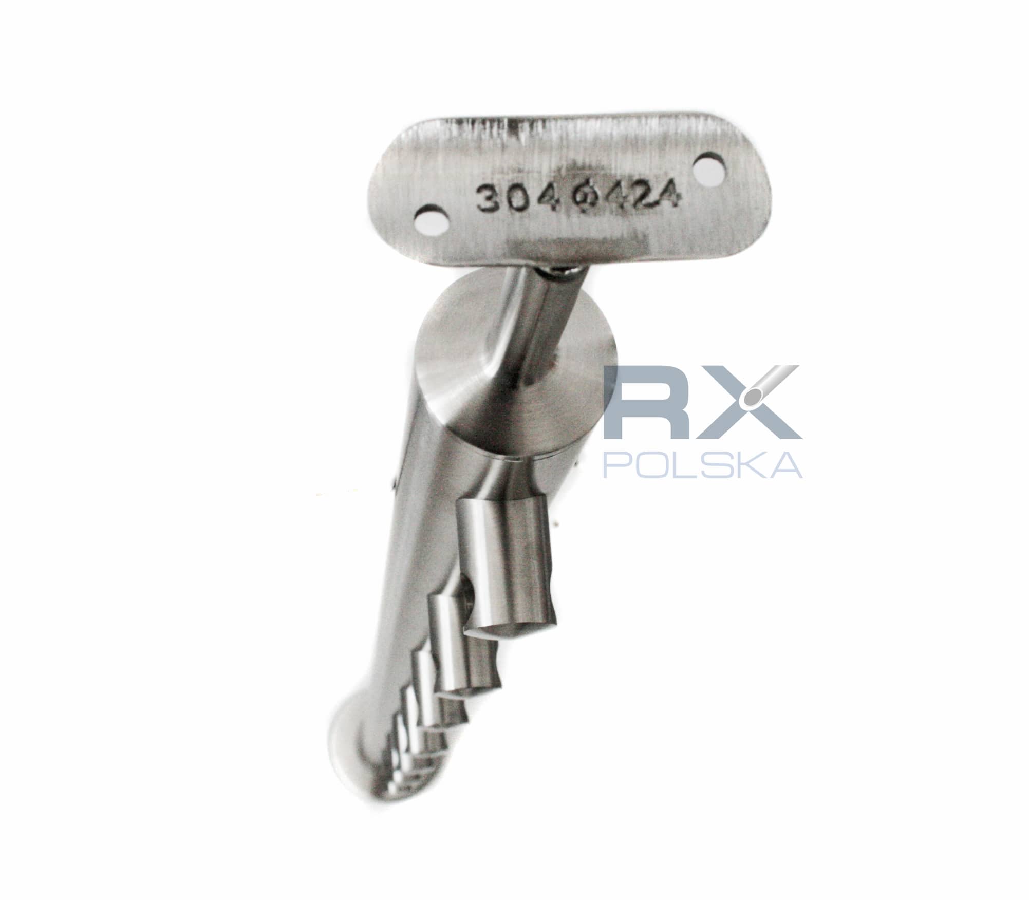 Stolpe 42,4mm med 7 tverrstangholdere for rør 12mm, AISI 316, SATIN - Bilde 8