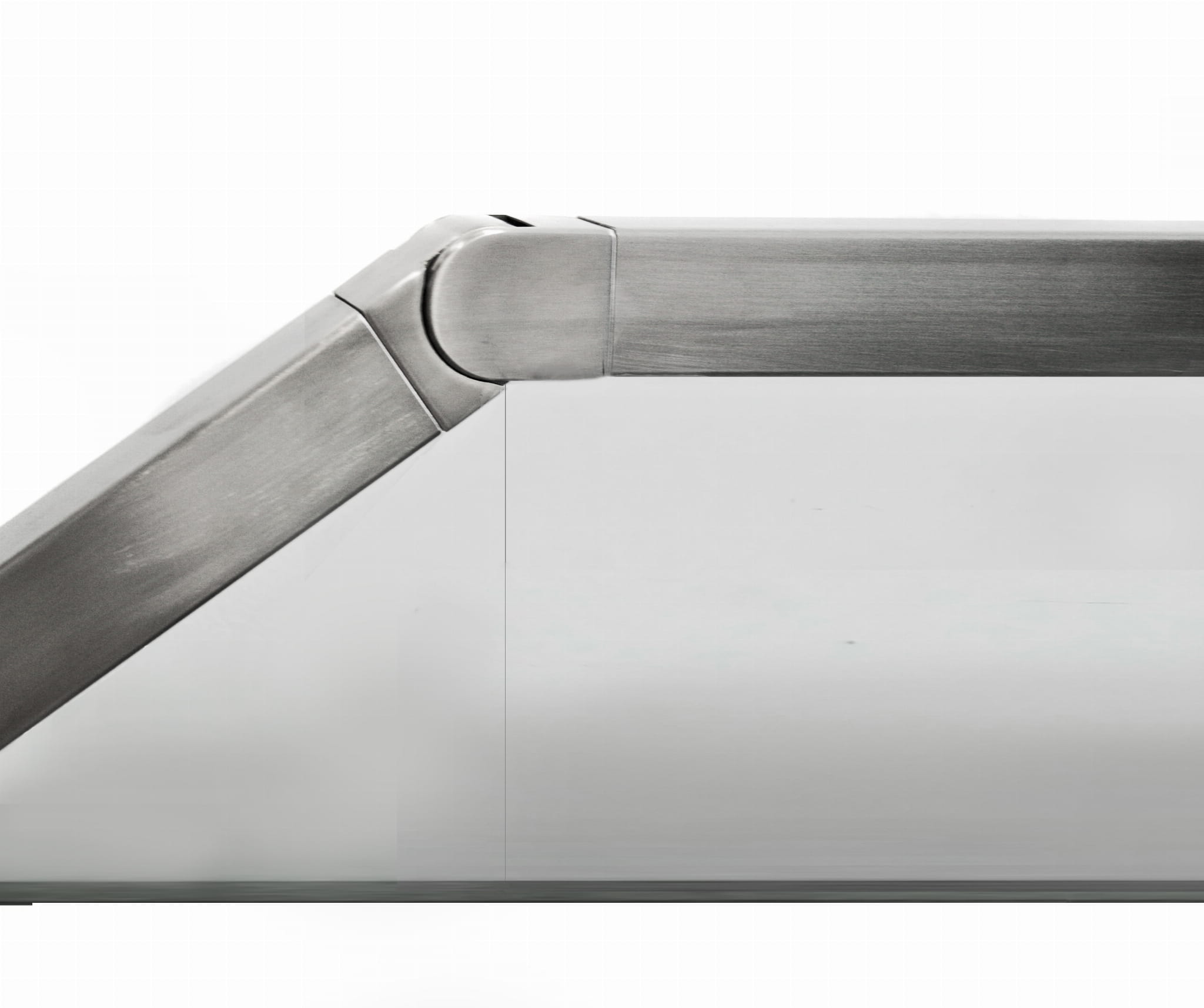 Albue fleksibel ØVRE for spor håndlist 40x40mm, AISI 304, SATIN
