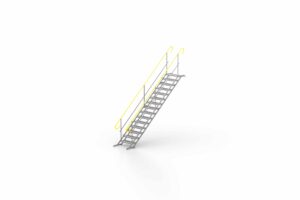 TAS 15 trinns byggetrapp med rekkverk – trinnløs justering