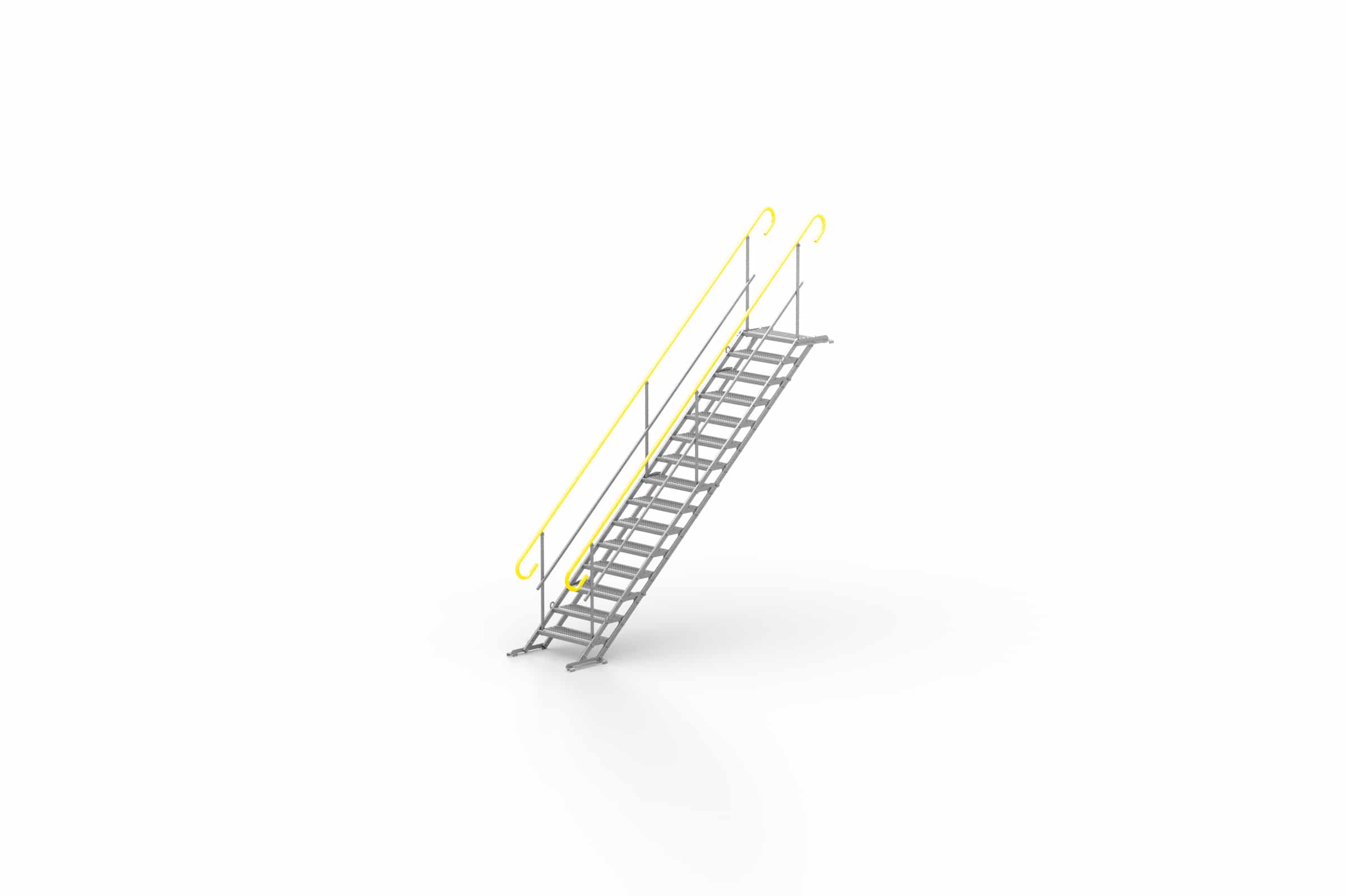 TAS 15 trinns byggetrapp med rekkverk – trinnløs justering