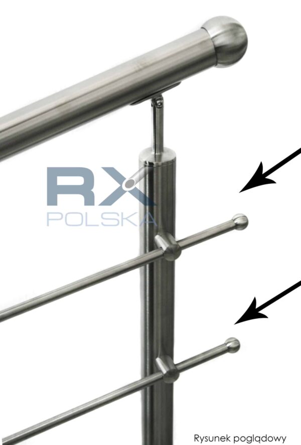 Kule - 20 mm, rørende - 14 mm, AISI 304, SATIN - Bilde 4