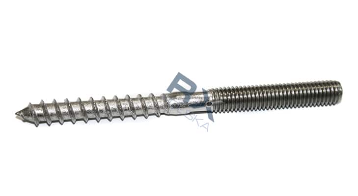 Dobbel gjenger i rustfritt stål - M8x50 mm