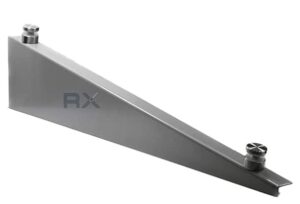 Glassbaldakiner Small Arm GRÅ (venstre), AISI 304, PULVERLAKKERT