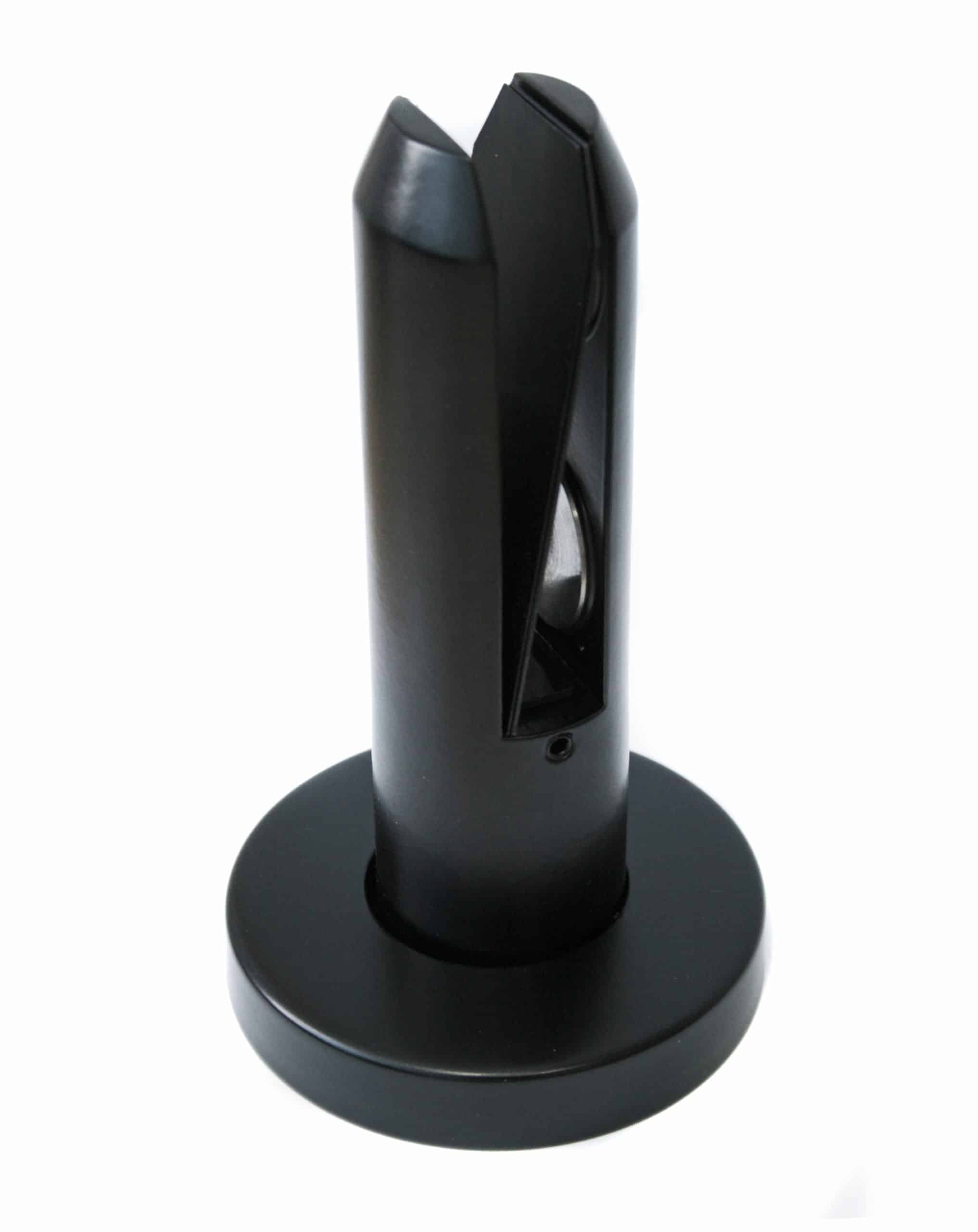 Gulvholder SPIGOT 49/182, glass 12-17.52 AISI 304, RALL 9005